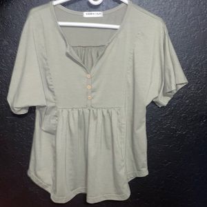 cute green shirt!! super light and comfy